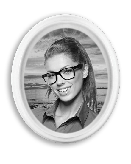 Obrázok z F03110 Fotokeramika Bohemia čierno-biela 10x8 , / v x š /