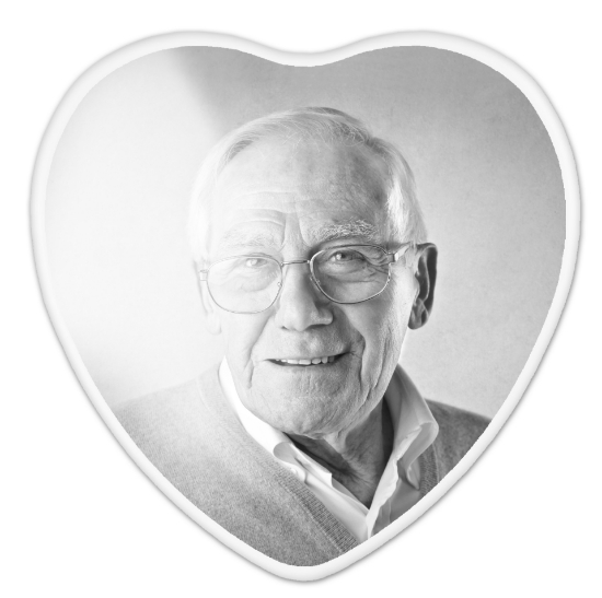 Obrázok z F04112 Fotokeramika srdce čierno-biela R12