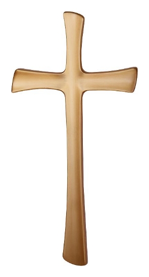 Obrázok z K02525 Krížik tvarovaný plochý 25x12,5 , bronz