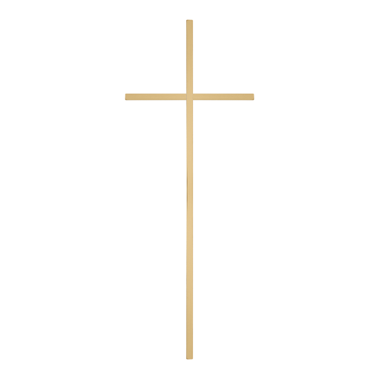 Obrázok z KN01130 Krížik plochý hladký nalepovací 30x11,5 , zlato