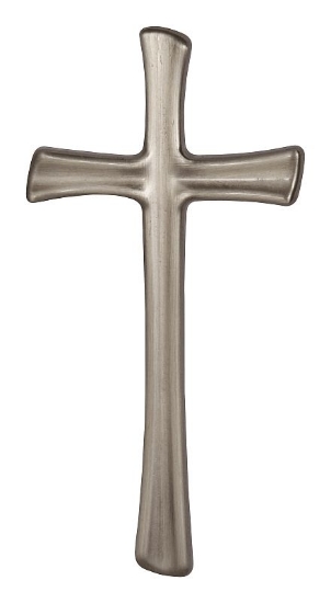 Obrázok z K02413 Krížik tvarovaný plochý 13x6,5 , brúsený nerez